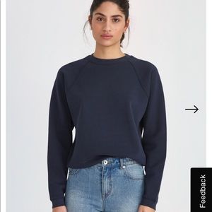 NWOT Frank and Oak black crew